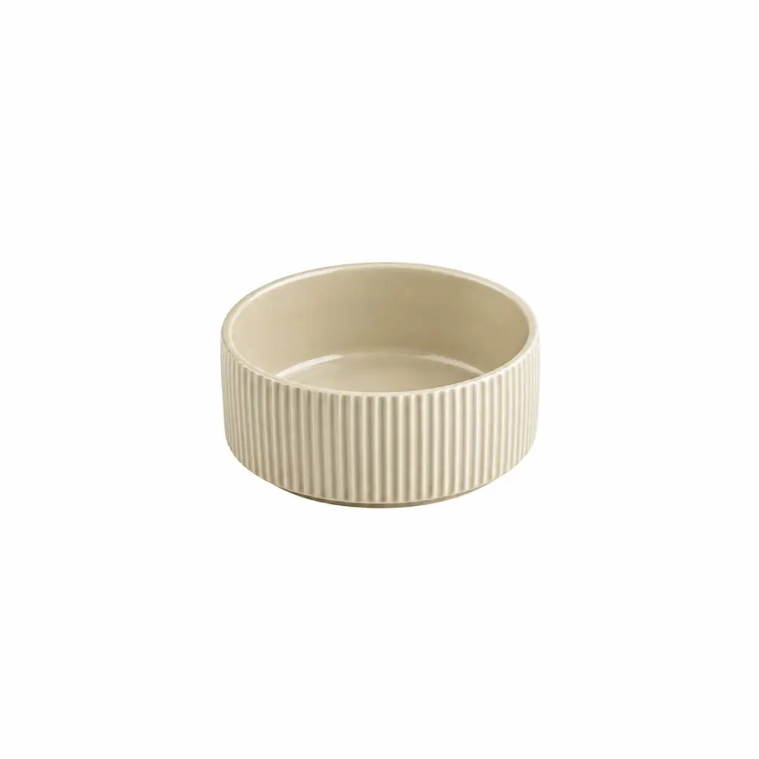 APS The Grid Porseleinen Soepkommen 14cm - 450ml - Zandbeige - 6 Stuks - afbeelding 3 van 6