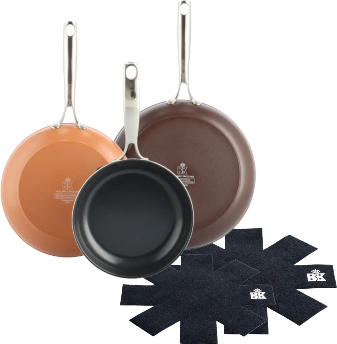 BK Sky Koekenpannenset 3 delig met 2 pan protectors