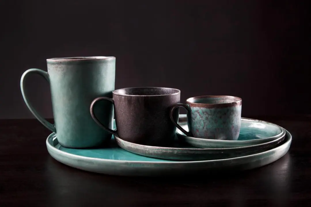 Cosy&Trendy Isabeau Kopjes - 12cl - 6 Stuks - Blauw/ Groen