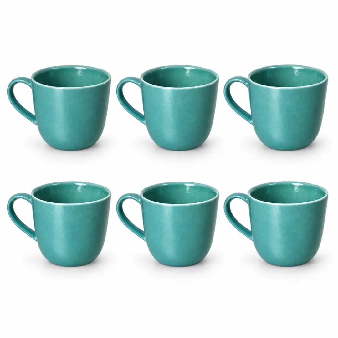 Cosy&Trendy Isabeau Kopjes - 12cl - 6 Stuks - Blauw/ Groen