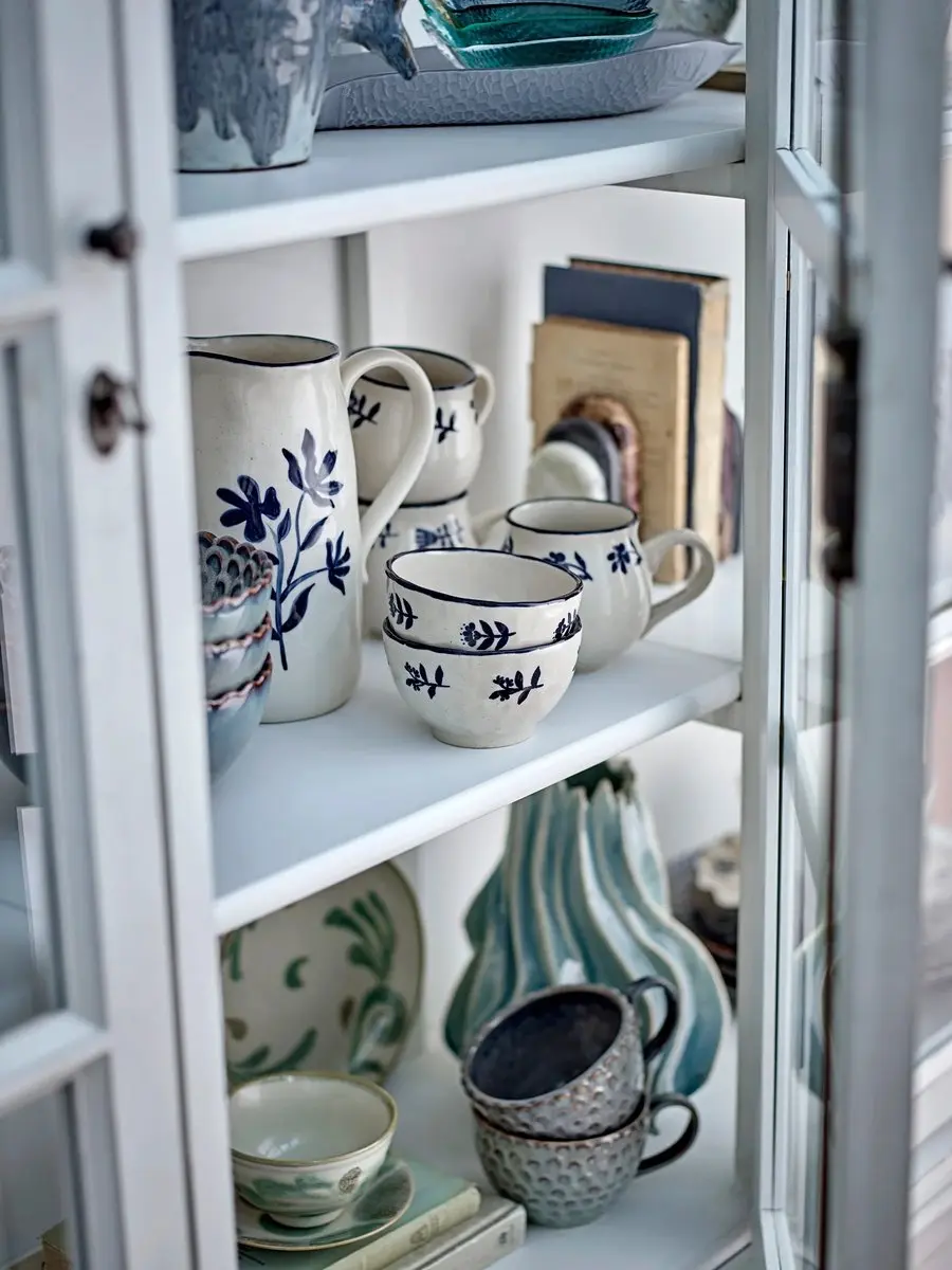 Bloomingville Mokkenset Eimy - 4 Stuks - Aardewerk - Blauw