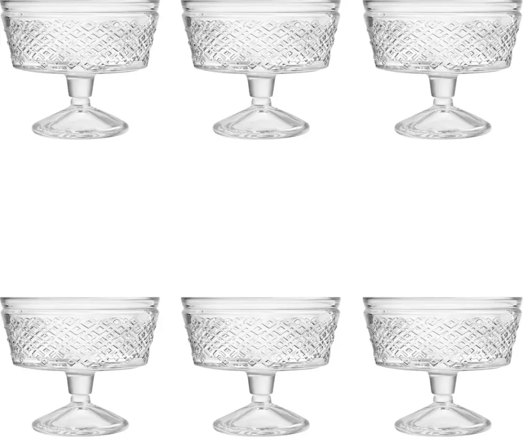 Royal Leerdam Desserts IJscoupes 250ml - Set van 6 - Transparant