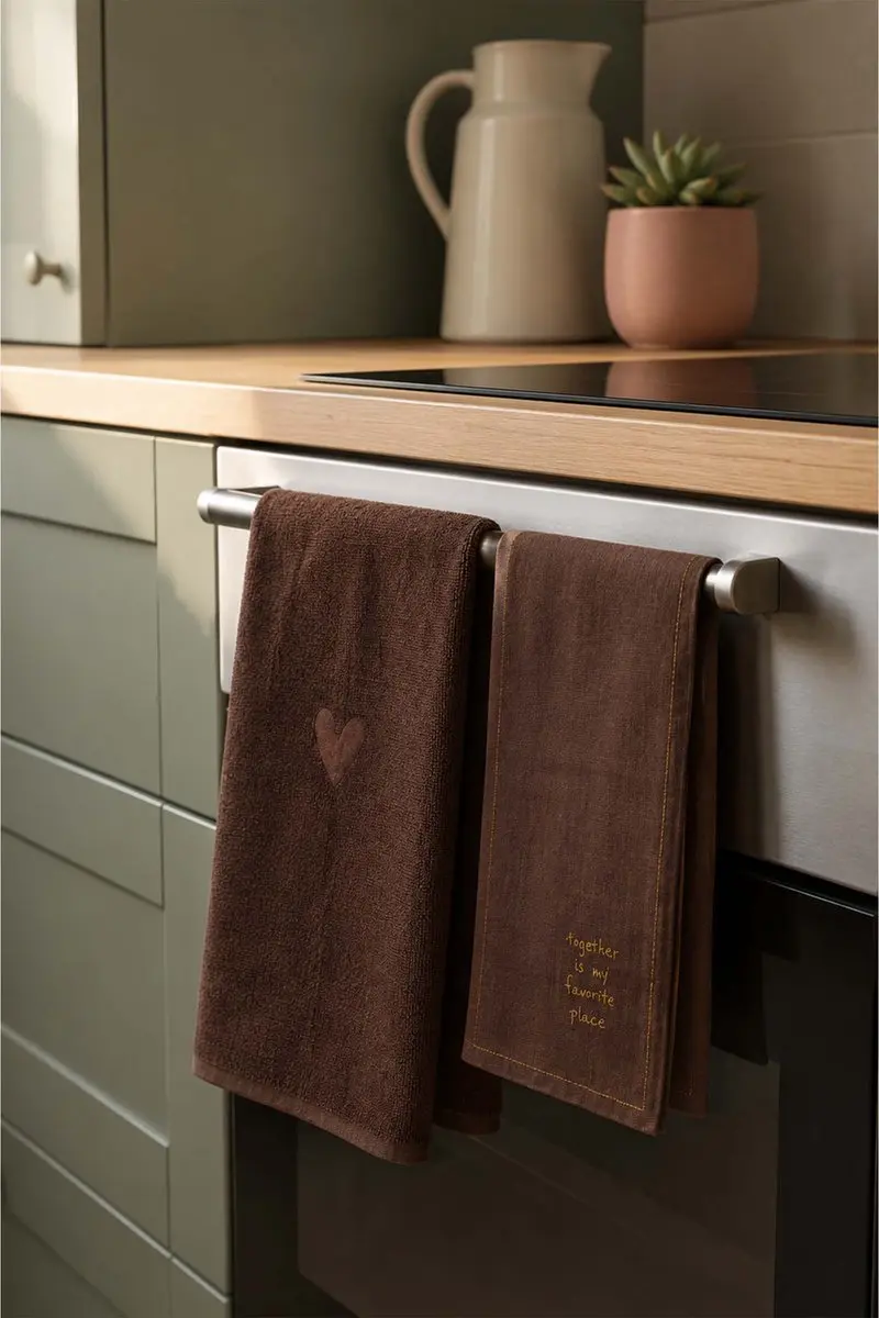 Zusss Kitchen Set Favorite Place 100% Katoen Dark Brown