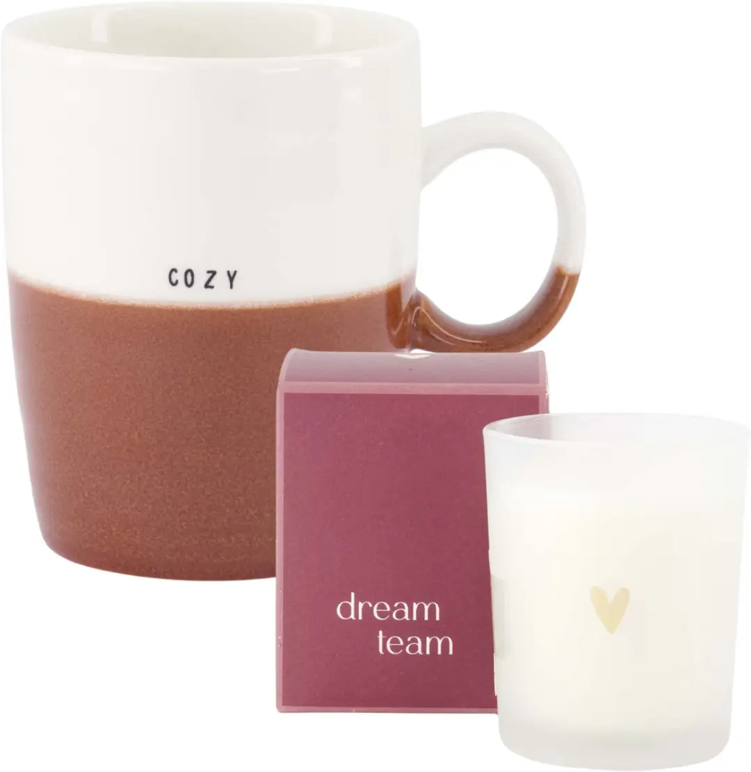 Zusss Set Met Theemok En Geurkaars Cozy & Dream Team