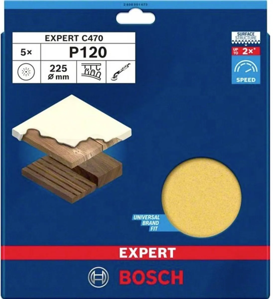 Bosch Professional Schuurpapier 225mm Korrel 120 - 5 Stuks