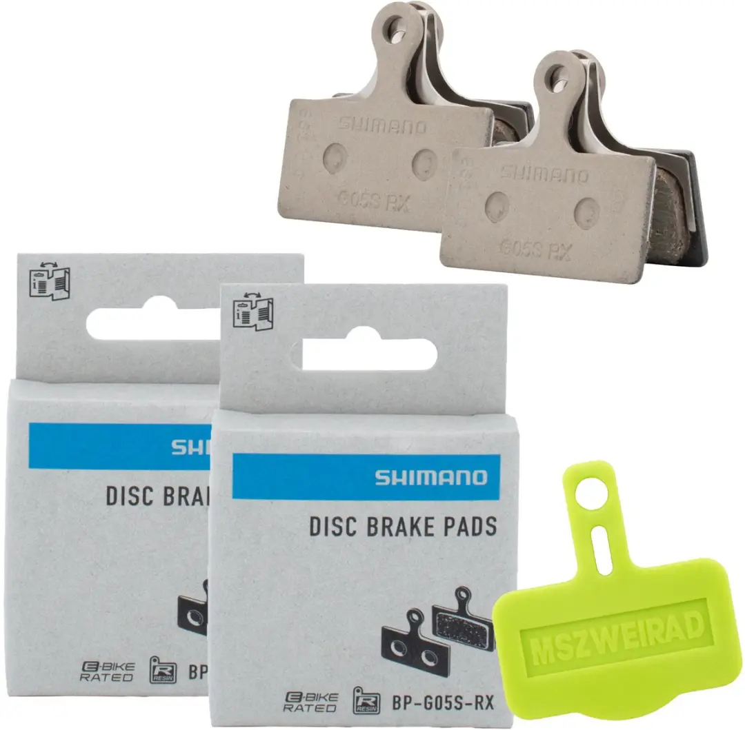 MSZweirad 2X Shimano Schijfremblokken Resin G05S-RX met Bleedblock