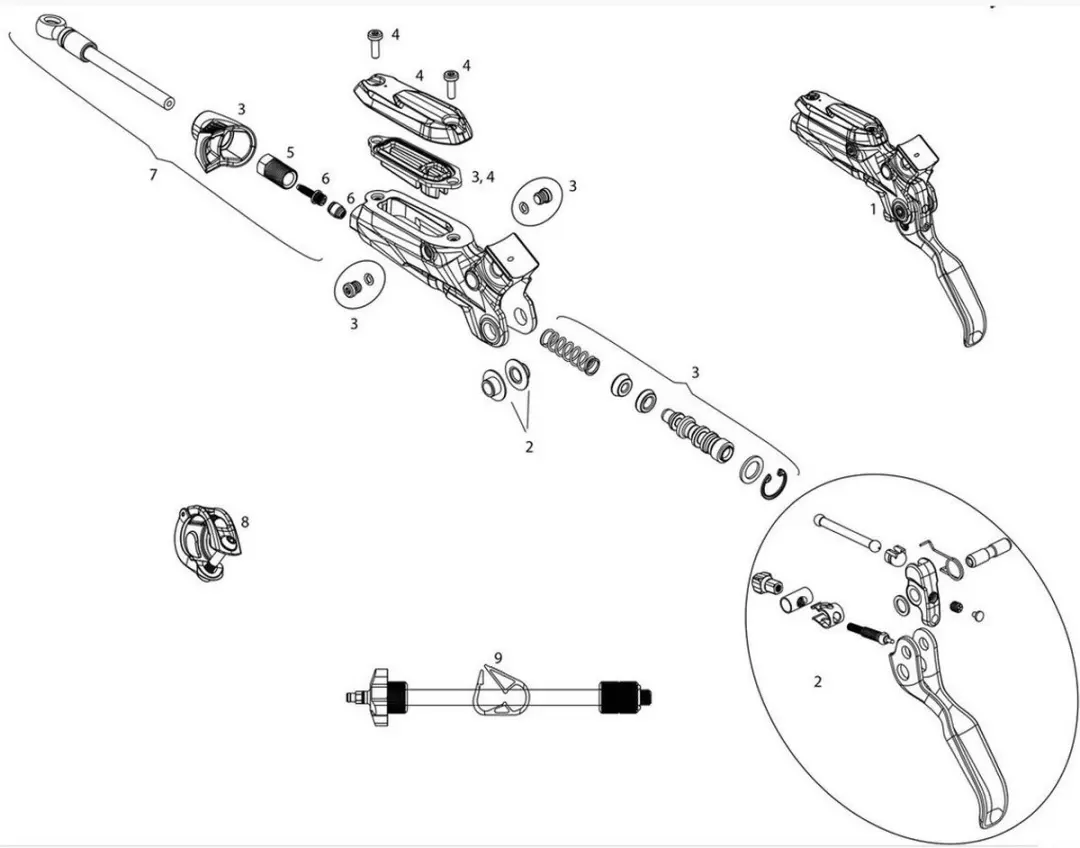 SRAM Code R Kit Hendel - Zwart - afbeelding 2 van 4