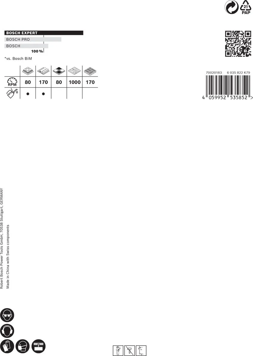 Bosch Professional Expert Tough Gatenzaag 102mm - Metaal