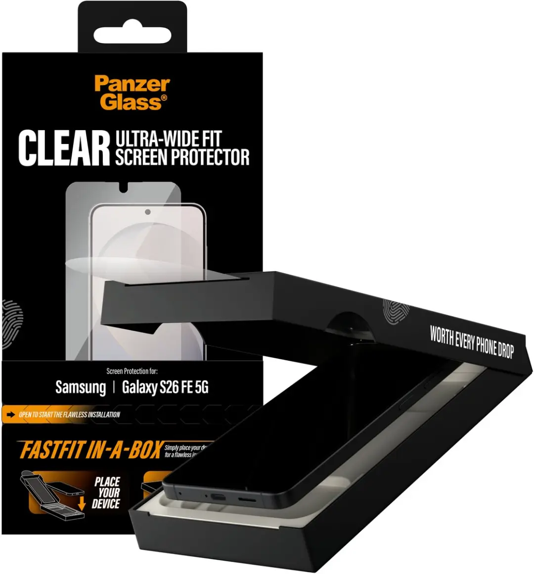 PanzerGlass Ultra Wide Fit FastFit PG08686 Screenprotector - Samsung Galaxy S26 FE - afbeelding 4 van 6
