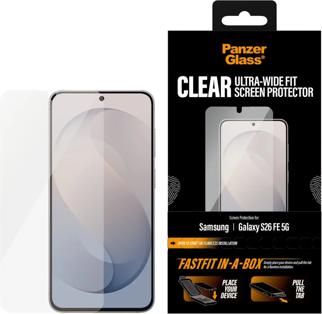 PanzerGlass Ultra Wide Fit FastFit PG08686 Screenprotector - Samsung Galaxy S26 FE - afbeelding 6 van 6