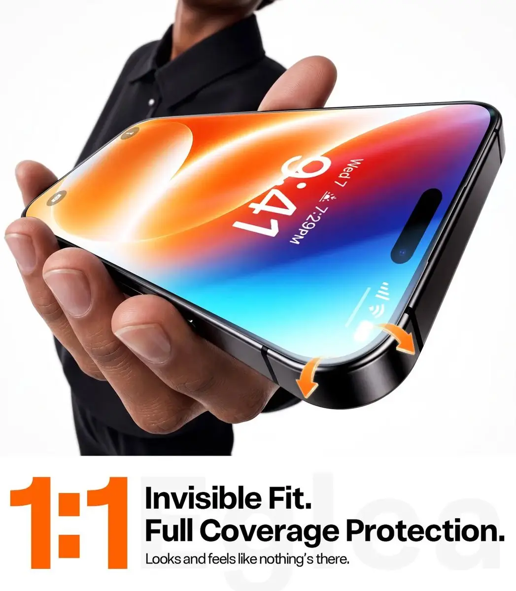 Torras Install Master iPhone 18 Pro Schermbeschermer - 9H Tempered Glass - afbeelding 4 van 6