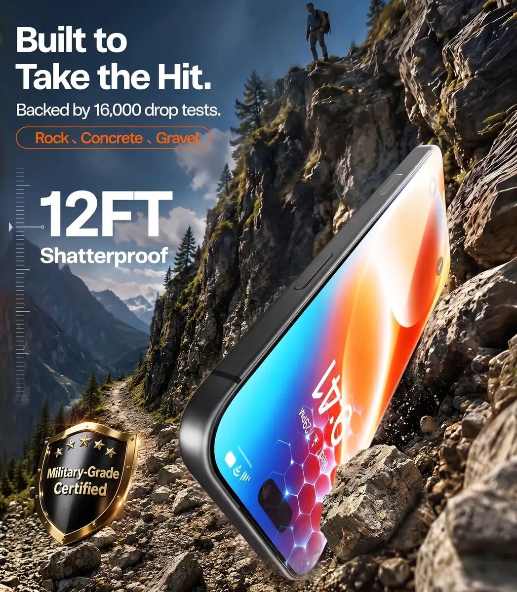 Torras Install Master iPhone 18 Pro Schermbeschermer - 9H Tempered Glass - afbeelding 5 van 6