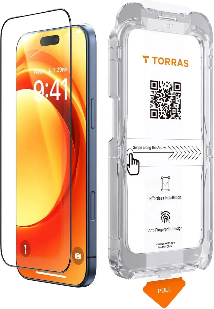 Torras Install Master iPhone 18 Pro Schermbeschermer