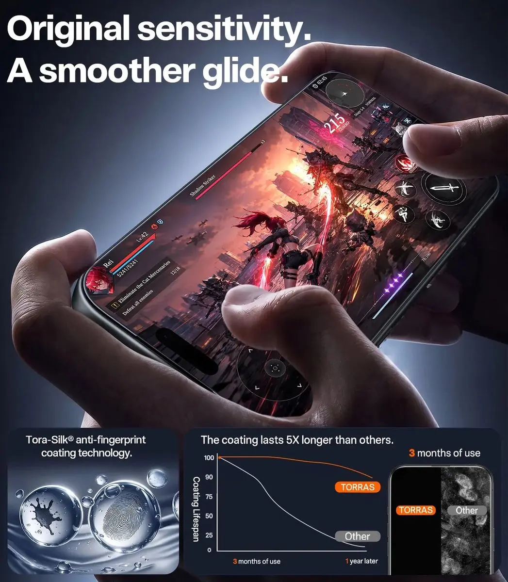 Torras Install Master iPhone 18 Pro Schermbeschermer - 9H Tempered Glass - afbeelding 3 van 6