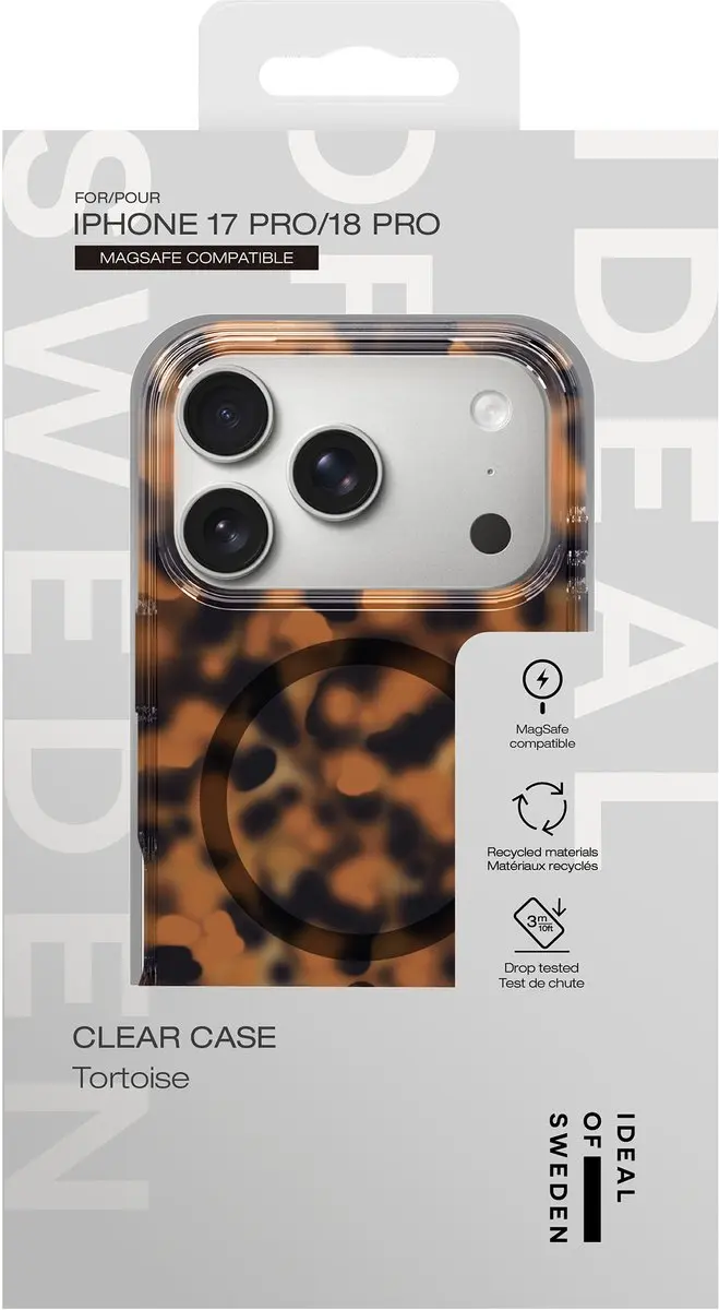 iDeal of Sweden Clear Case iPhone 18/17 Pro - Tortoise - MagSafe - afbeelding 4 van 4