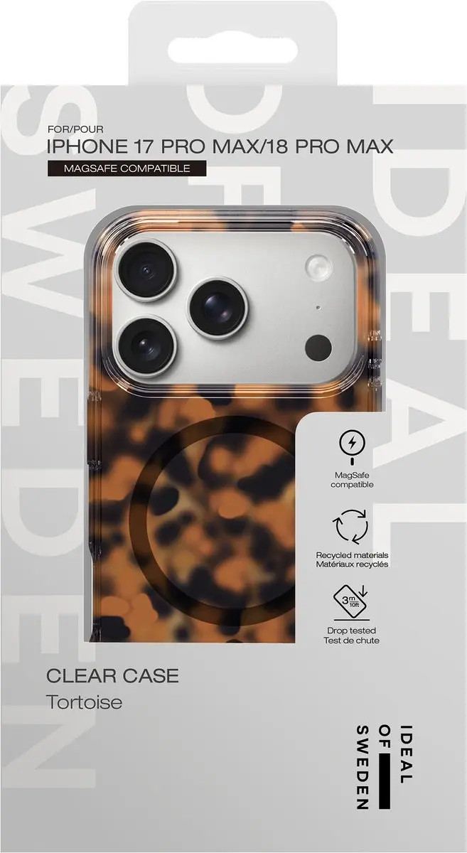 iDeal of Sweden Clear Case iPhone 18/17 Pro Max - Tortoise - MagSafe - afbeelding 4 van 4