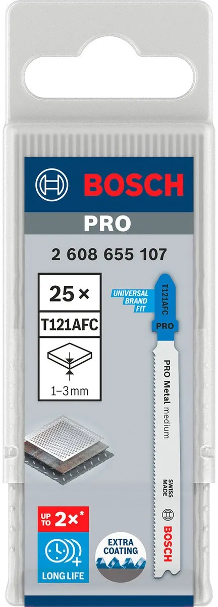 Bosch Professional PRO METAL T121AFC Decoupeerzaagbladen 25 Stuks