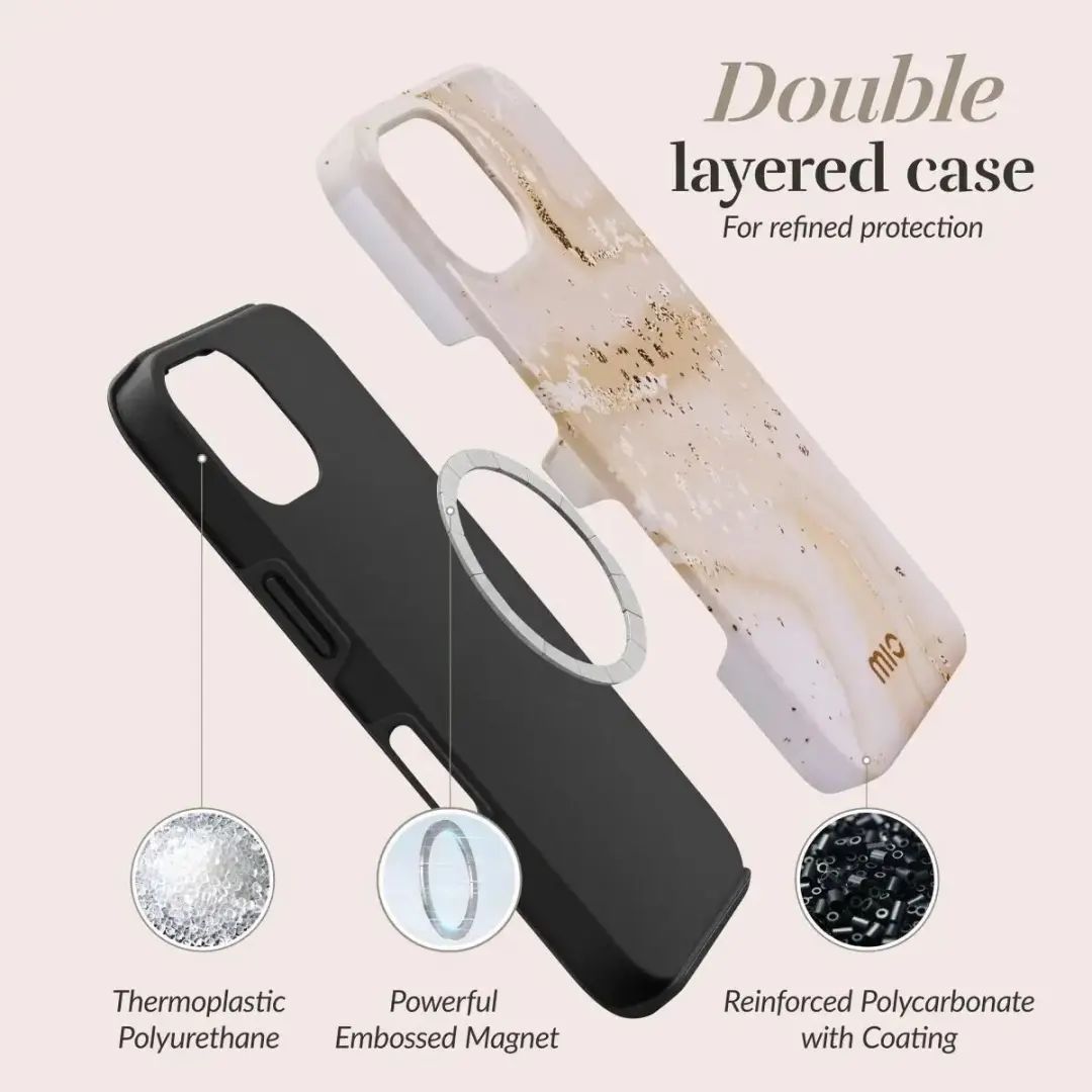 Mio Hoesje iPhone 18 Pro Max - MagSafe/Qi2 - Gold Marble - afbeelding 5 van 6