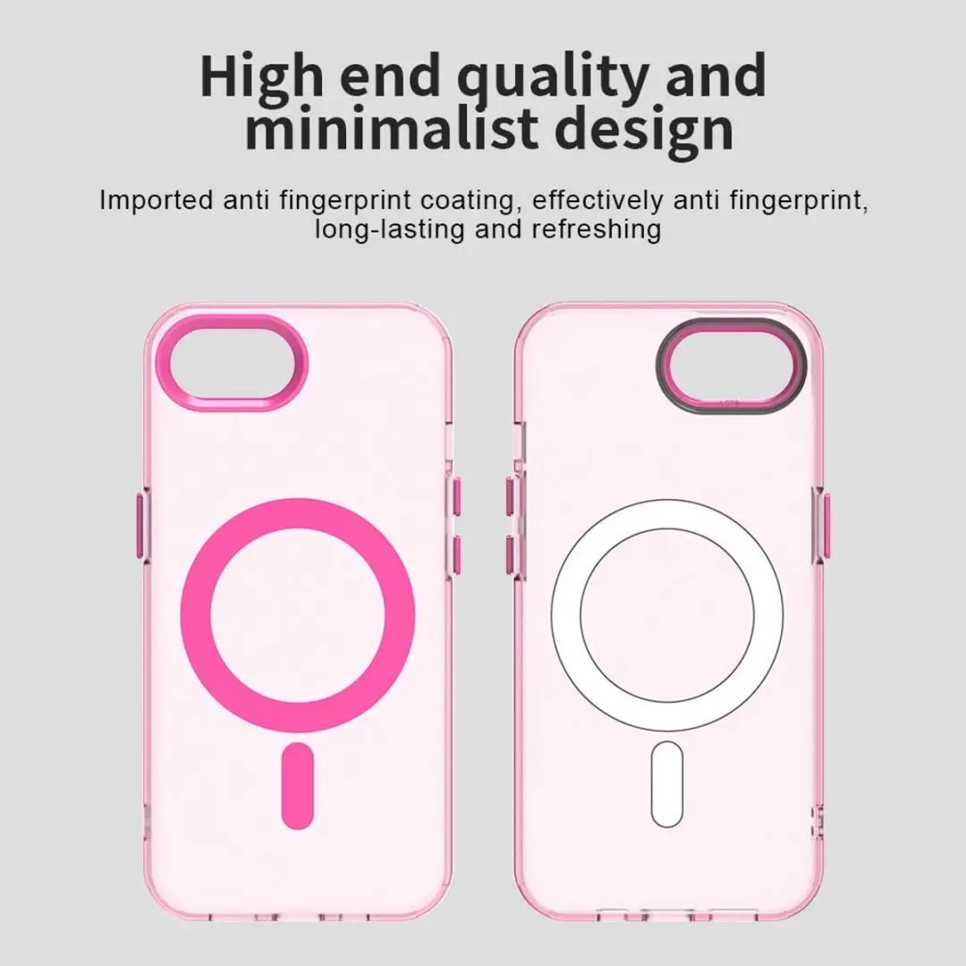 Selected MagSafe Backcover iPhone 16/17 - Roze & Transparant - afbeelding 4 van 6