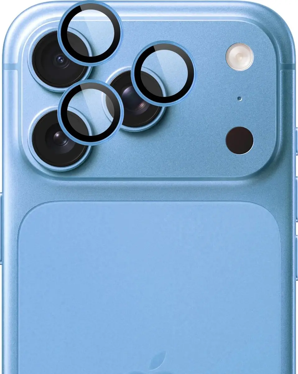 Rosso iPhone 18 Pro/Pro Max Cameralensglas 9H - Lichtblauw - afbeelding 5 van 6