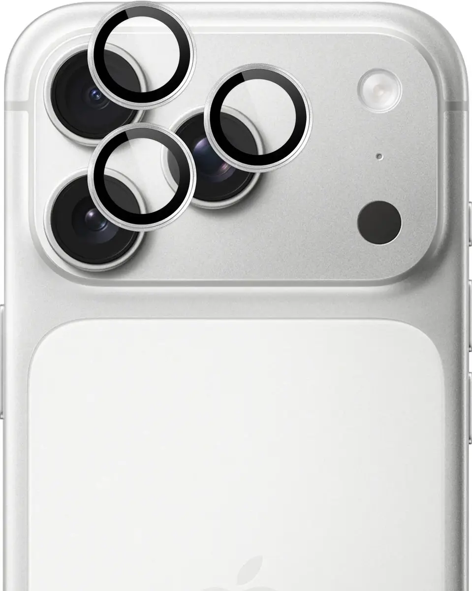 Rosso Camera Frame Protector iPhone 18 Pro/Max - 9H Glas - Zilver - afbeelding 6 van 6