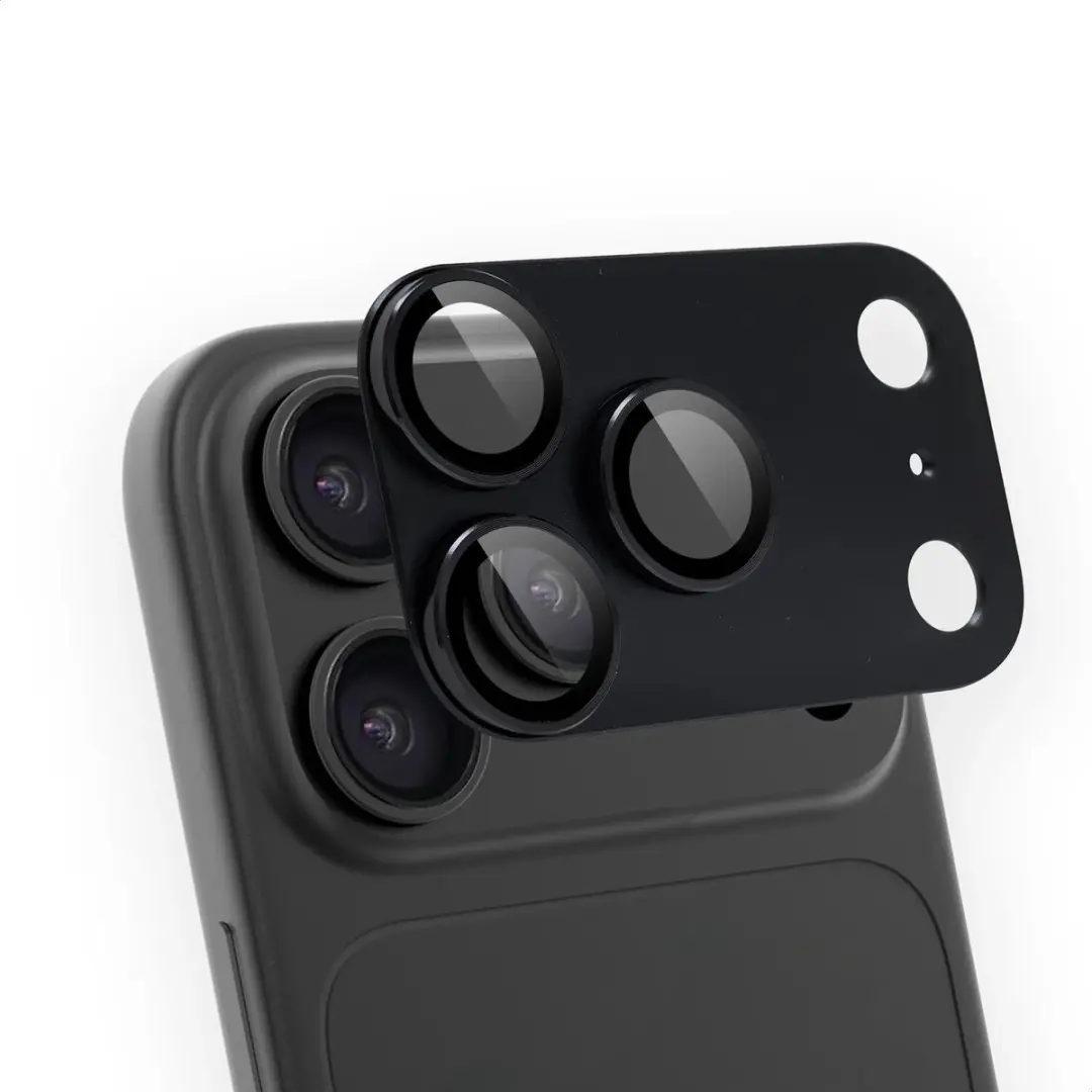 Rosso Camera Protector iPhone 18 Pro - Ultra Dun Glas - Matched Donker Grijs - afbeelding 5 van 6