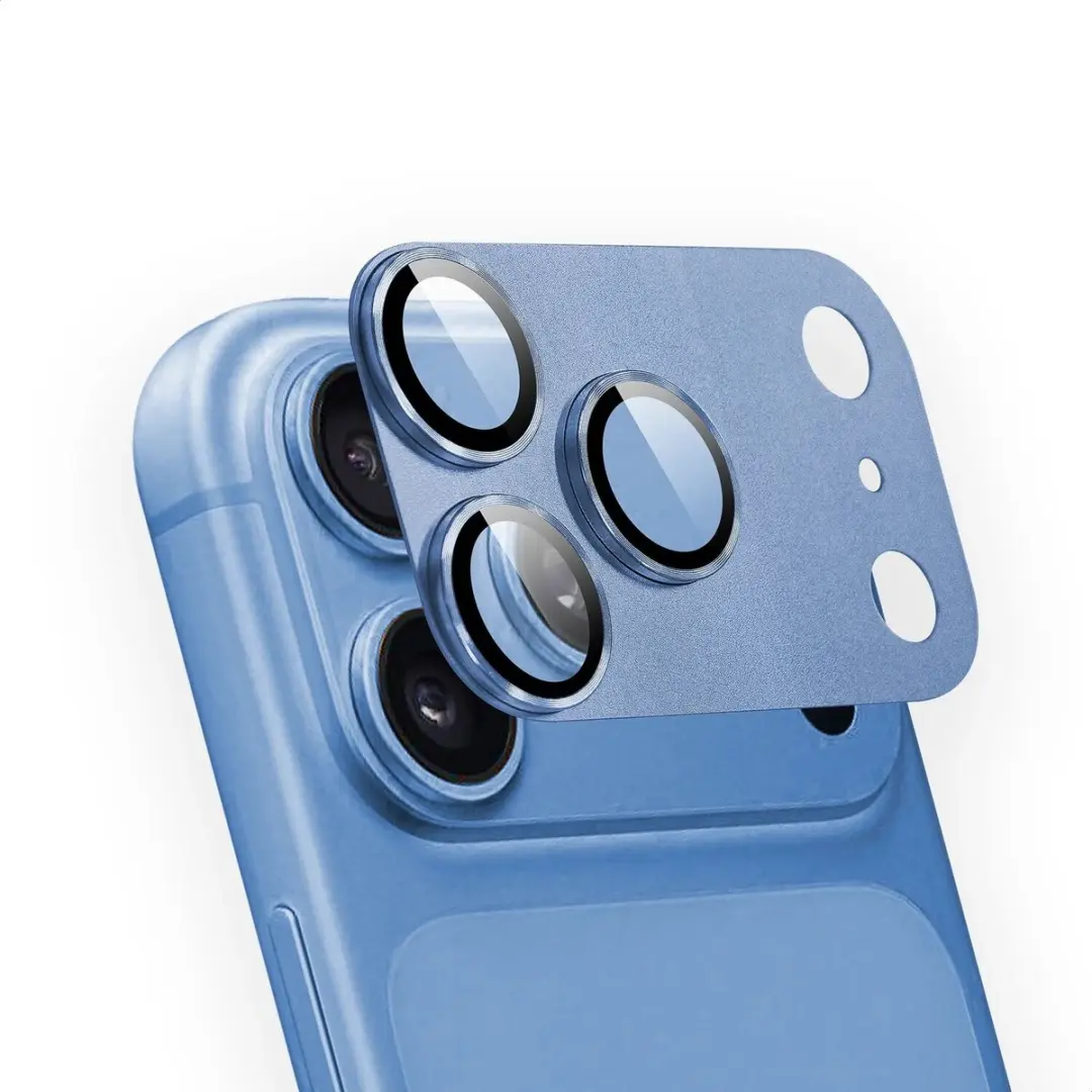 Rosso Camera Protector iPhone 18 Pro - Ultra Dun Glas - Matched Licht Blauw - afbeelding 3 van 6