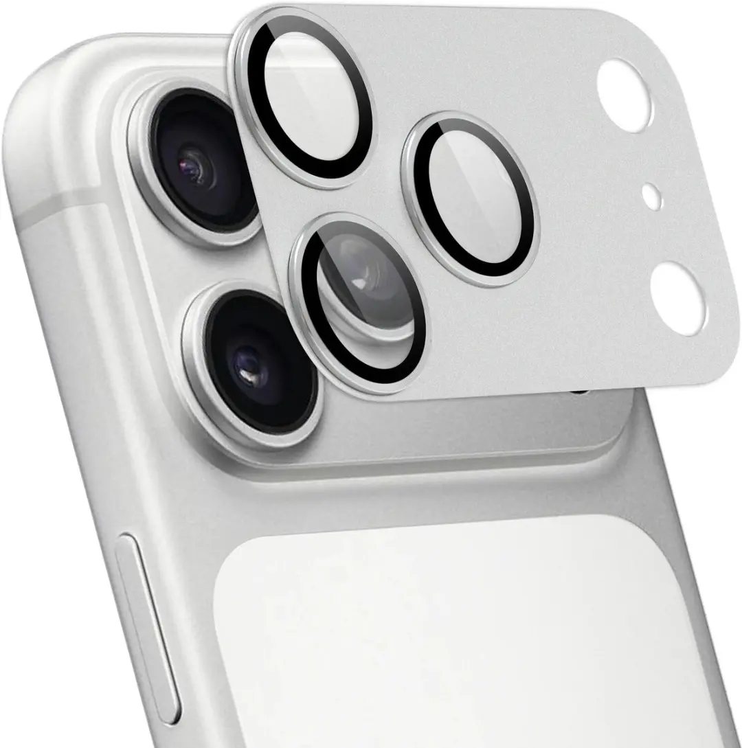 Rosso Camera Protector iPhone 18 Pro Max - Ultra Dun Glas - Matched Zilver - afbeelding 4 van 6