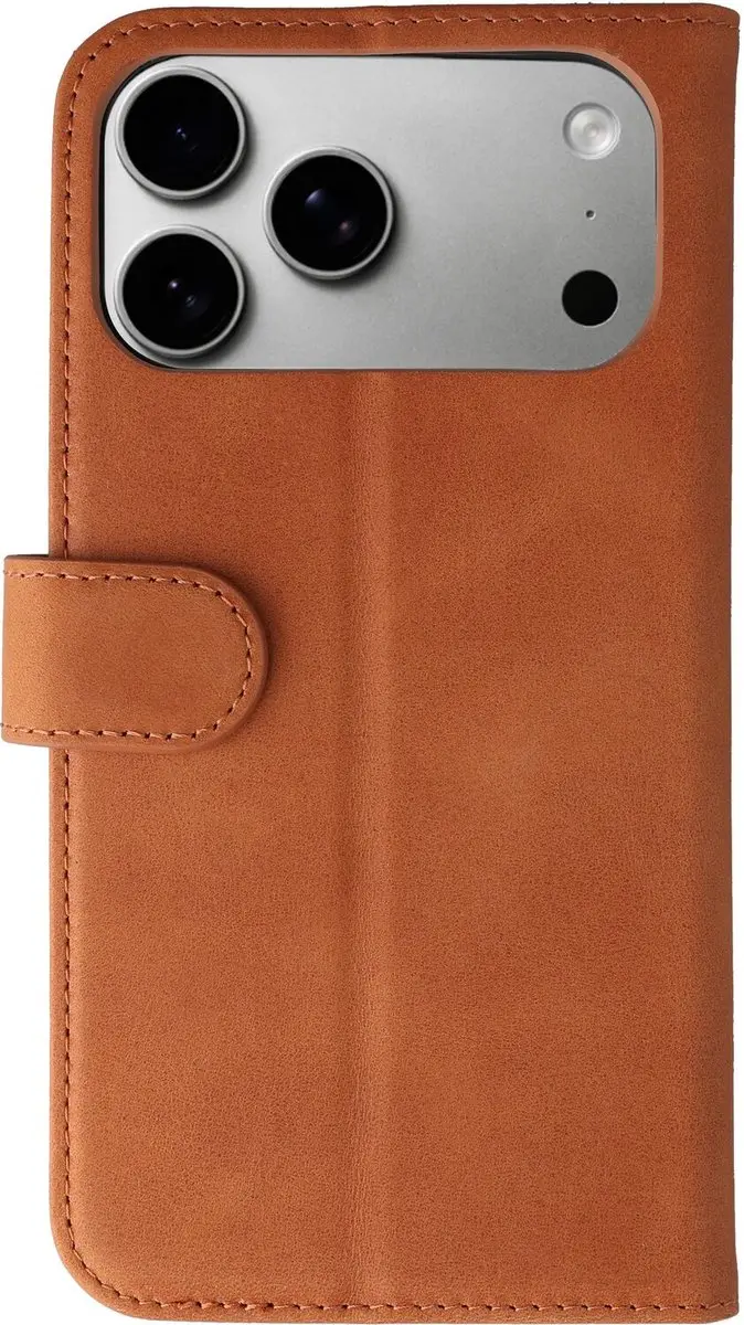 Rosso Deluxe Echt Leer Hoesje 262766 - iPhone 18 Pro Max - 3 Pasjes - Bruin - afbeelding 6 van 6