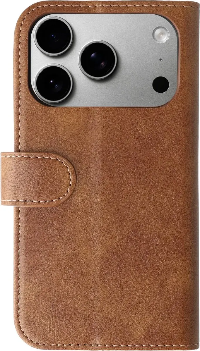 Rosso Element Wallet Book Case iPhone 18 Pro - 3 Pasjes - Bruin - afbeelding 3 van 6
