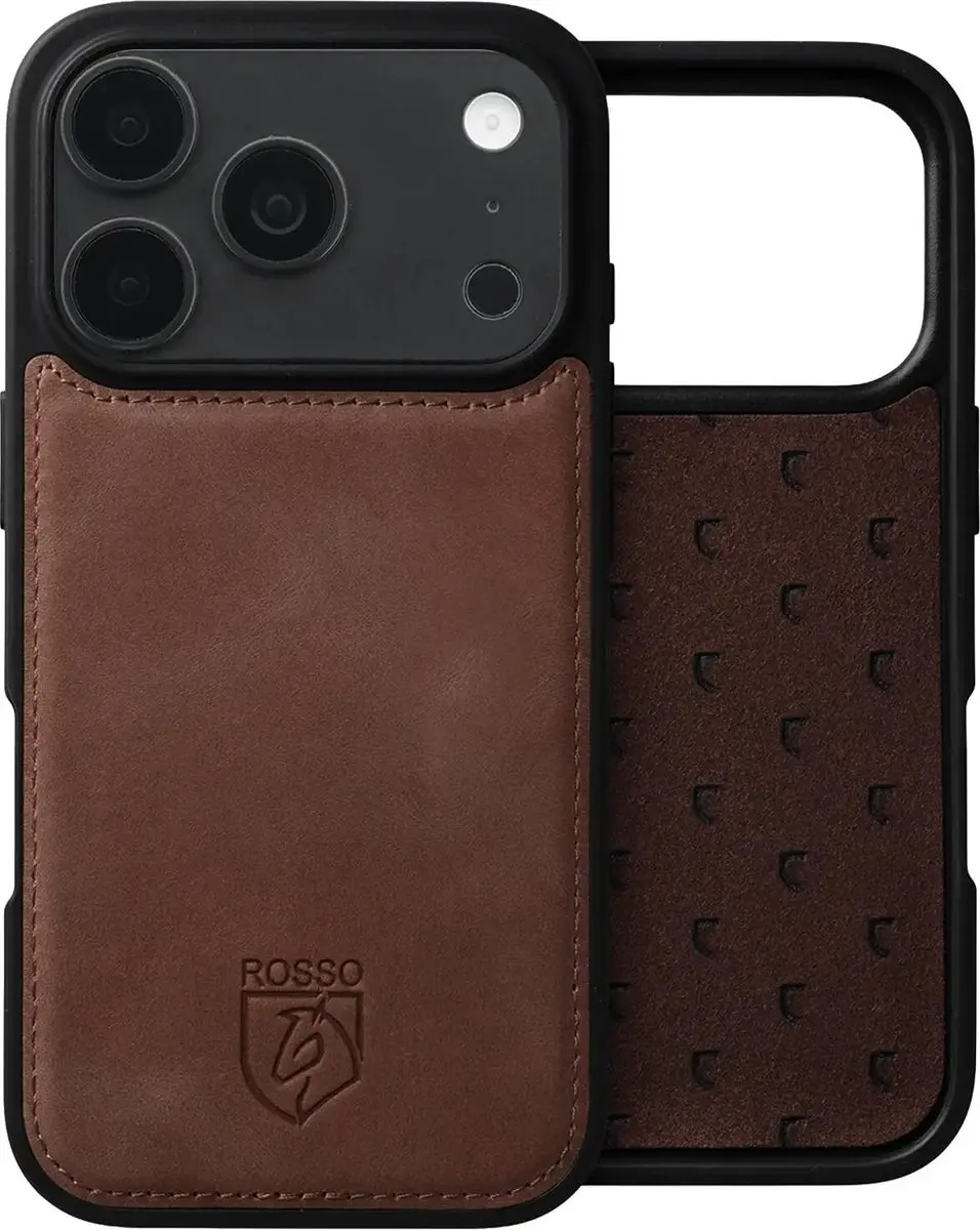 Rosso Elite 262777 Hoesje iPhone 18 Pro Max - Echt Leer Bruin - afbeelding 6 van 6