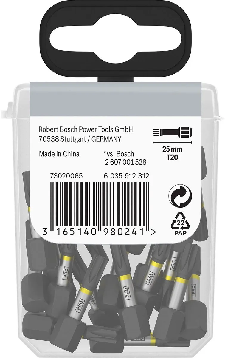 Bosch Professional 2607002805 Bitset 25-delig - 25mm - T20