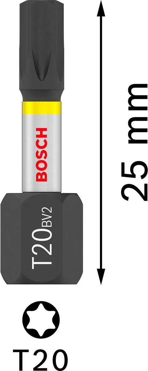 Bosch Professional 2607002805 Bitset 25-delig - 25mm - T20
