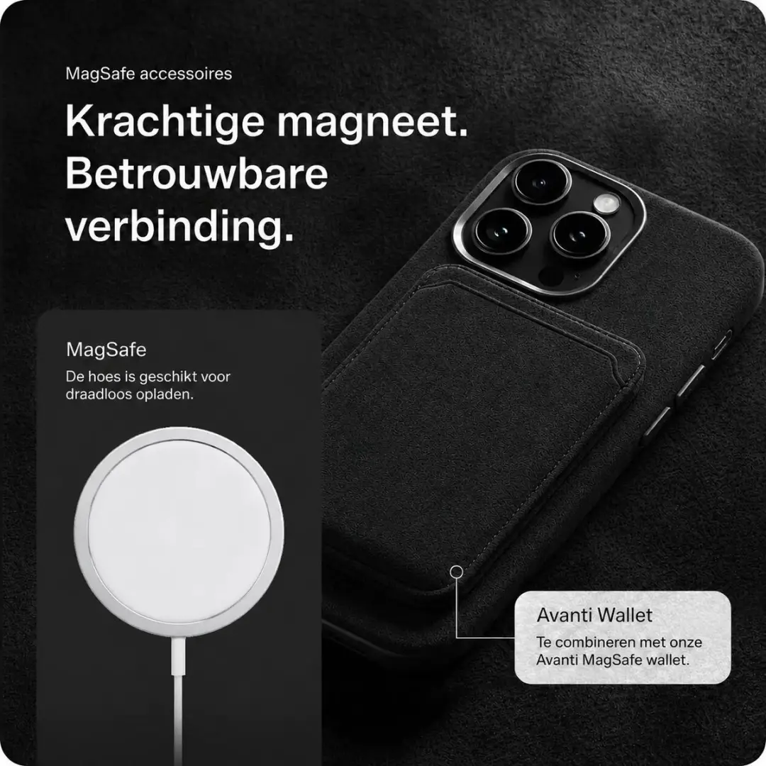 Rosso Avanti iPhone 18 Pro Max Hoesje - MagSafe - Donker Grijs - afbeelding 5 van 6