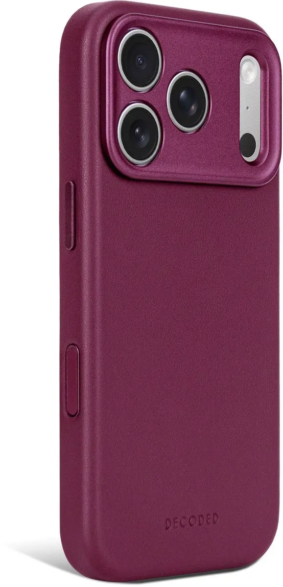 Decoded Hoesje iPhone 18 Pro Max ECCO Leer - Rood - MagSafe - afbeelding 2 van 6