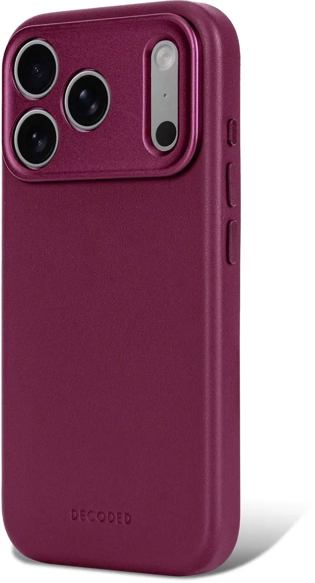 Decoded Hoesje iPhone 18 Pro Max ECCO Leer - Rood - MagSafe - afbeelding 3 van 6
