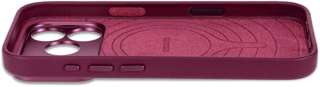 Decoded Hoesje iPhone 18 Pro Premium ECCO Leer - Rood - MagSafe - afbeelding 6 van 6