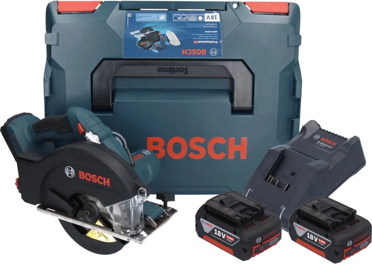 Bosch Professional GKM 18V-50 Accu Cirkelzaag - 136mm - 18V 5.0Ah - afbeelding 6 van 6