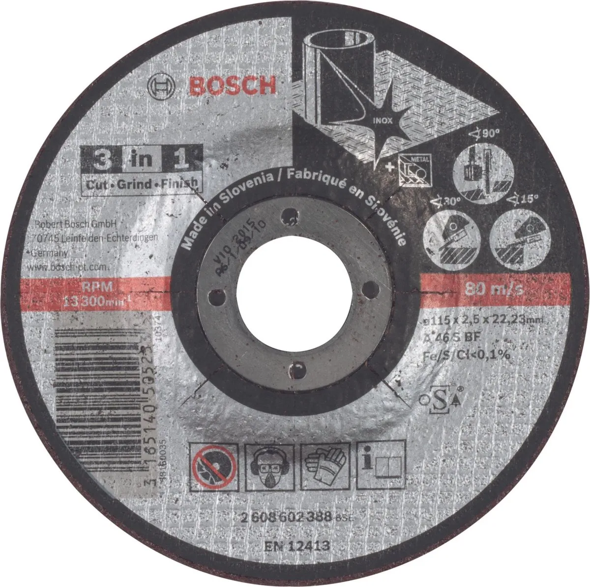 Bosch Professional 3IN1 115x2,5x22,23mm