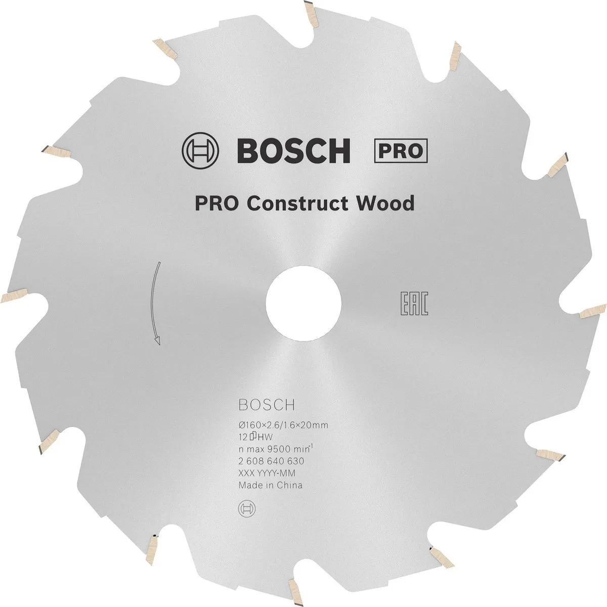 Bosch Professional Cirkelzaagblad Construct Wood 160mm - Hout