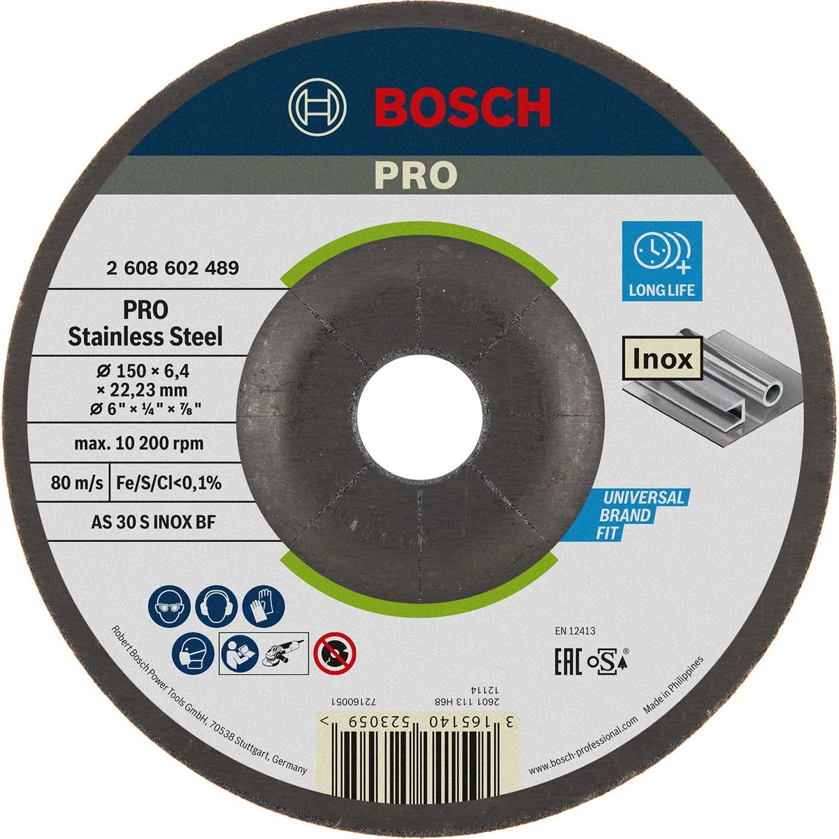 Bosch Professional ABS 150X6X22,23 INOX - 150mm - afbeelding 6 van 6