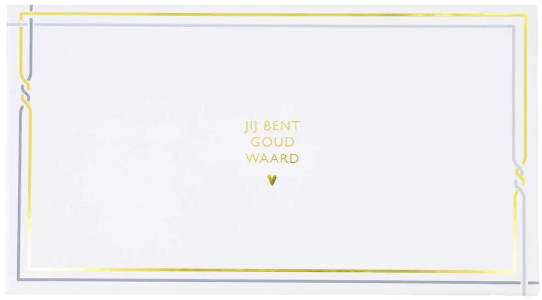 Zusss Giftset Jij Bent Goud Waard Glas / Paraffine White / Gold / Blue