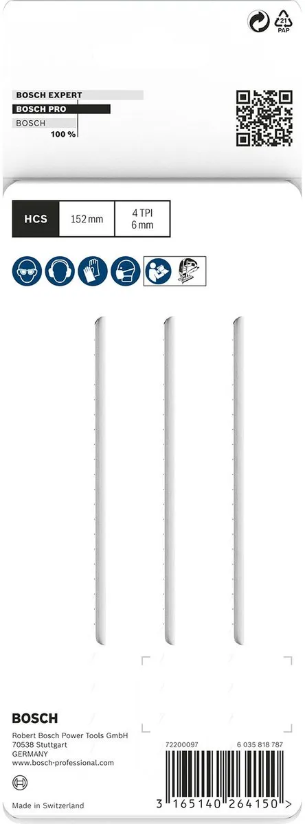 Bosch Professional DECOUPEERZB T344DP Zaagbladen - 3 Stuks