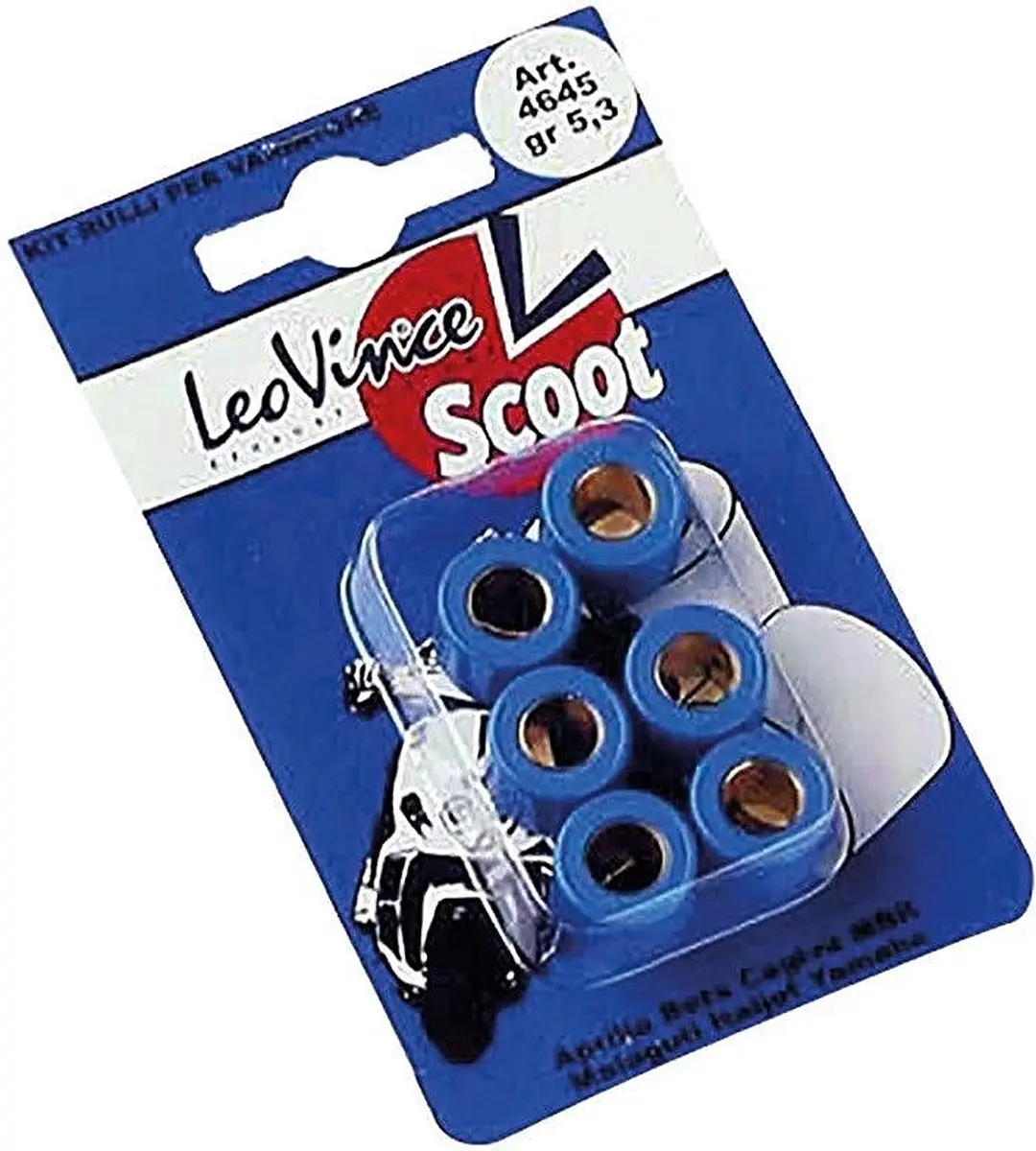 VARIOTEUR ROLLENSET(6) 15x12MM BLAUW 8,6 GRAM LEOVINCE