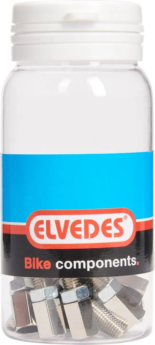 Elvedes Kabelstelbouten Trommelrem Voor M5 Messing Zilver 15 Stuks
