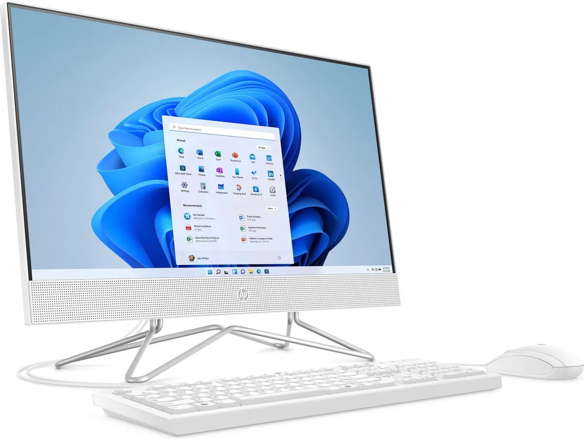 HP 24-df1043na Alles-in-één PC - 23.8" Full HD - 8GB - 256GB SSD - Wit - afbeelding 6 van 6