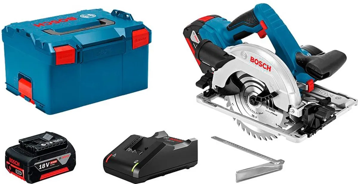 Bosch Professional GKS 18V-57 G Cirkelzaagset 165mm - 2x 4,0Ah