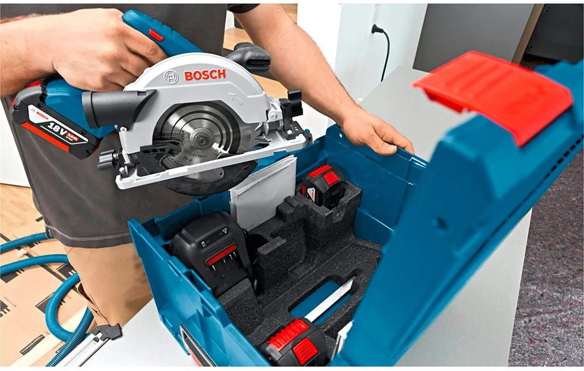 Bosch Professional GKS 18V-57 G Cirkelzaagset 165mm - 2x 4,0Ah