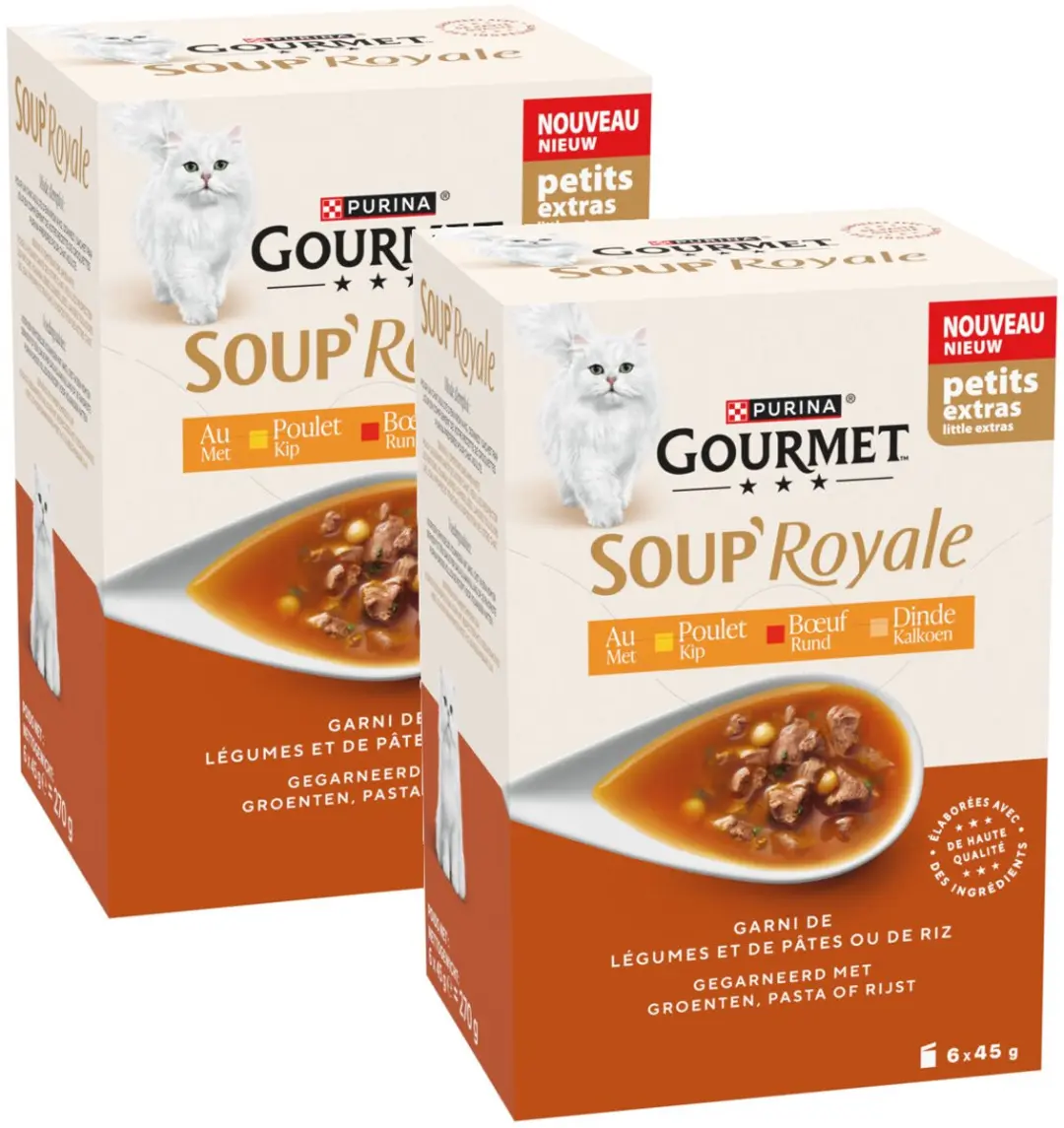 Purina Gourmet Soup Royale Kip Rund Kalkoen