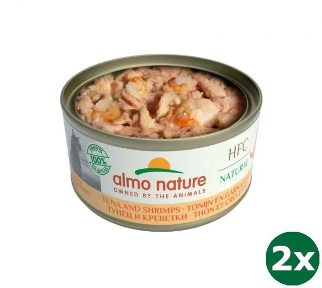 Almo nature cat tonijn / garnalen kattenvoer 48x70 gr